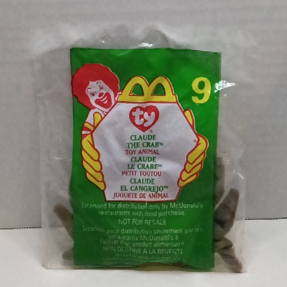 McDonald's Other - 1999 McDonald's toy, ty beanie babies Claude the crab